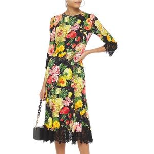 Dolce & Gabbana Floral Dress Size M US6 42 Italian worn once!